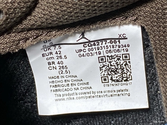 1st Kicks Shoes Travis Scott OG Jordan Air SP Dark Low CQ4277-001 Mocha x 1 0822